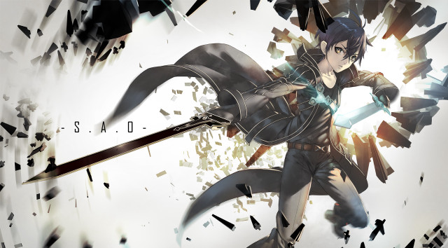 Man sword shattered glass background free wallpaper - medium preview image