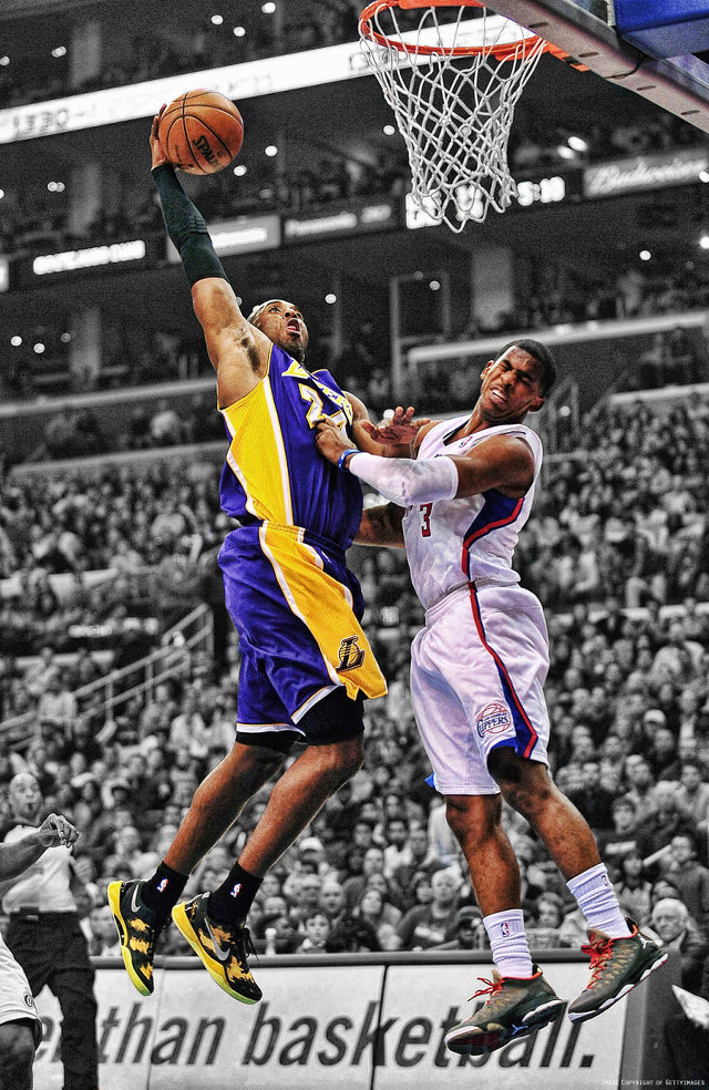 Basketball player blocking shot game free wallpaper - medium preview image