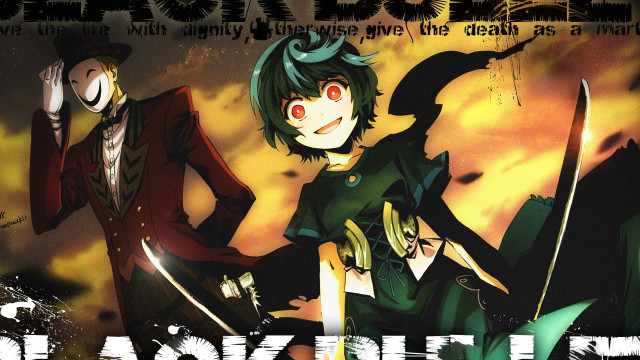 Couple knife demon poster caption free wallpaper - medium preview image