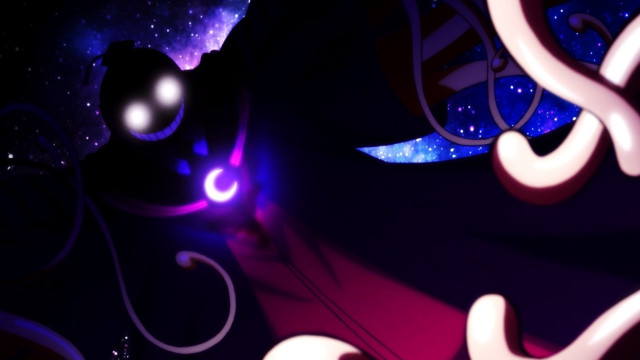 Cat glowing eye purple background free wallpaper - medium preview image