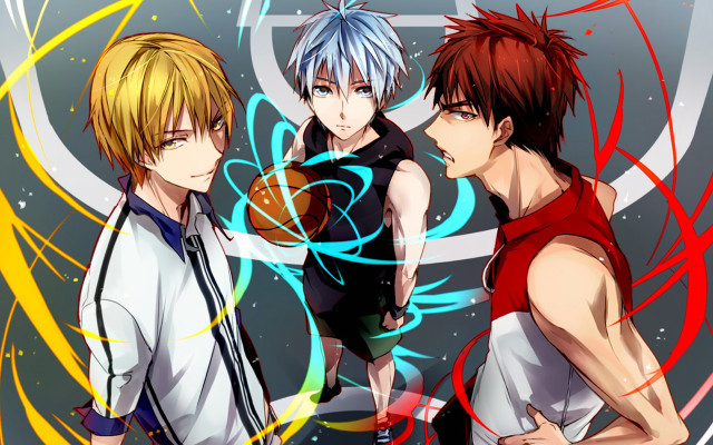 Anime characters circles stars background free wallpaper - medium preview image