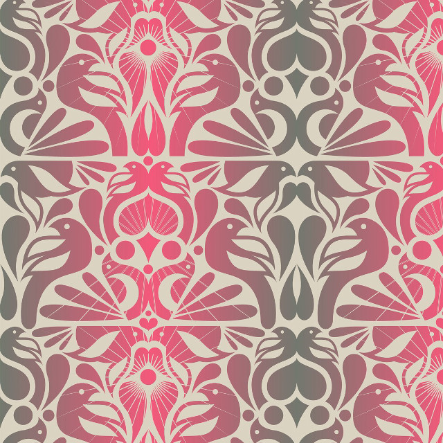 Pink grey pattern bird back free wallpaper - medium preview image