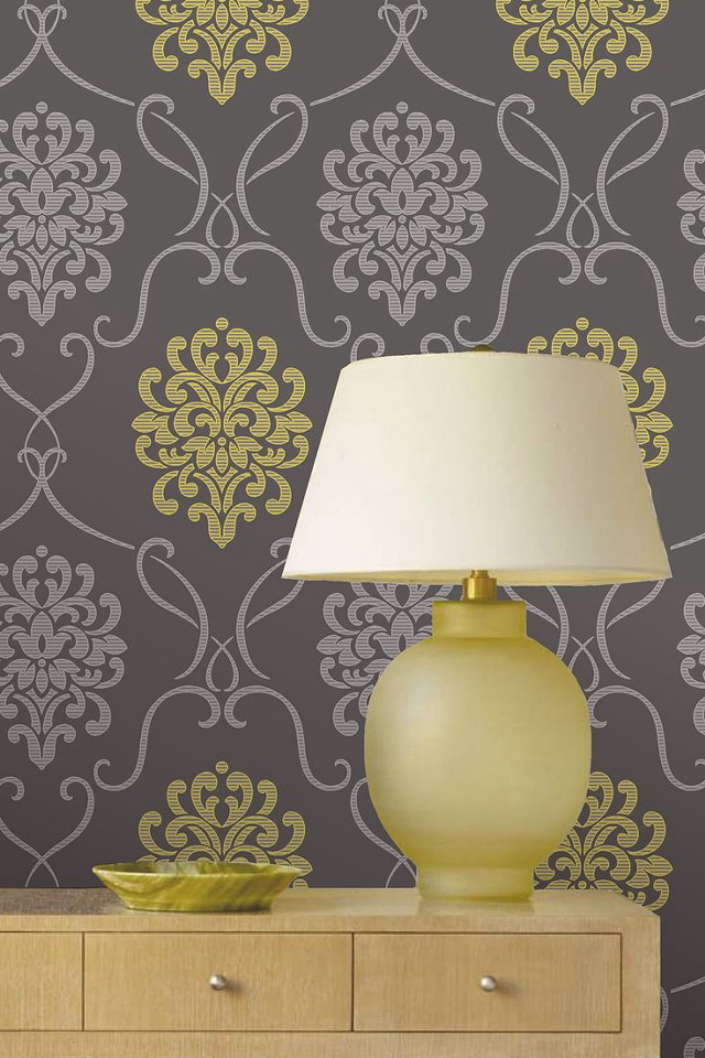 Lamp dresser wallpaper yellow gray free wallpaper - medium preview image