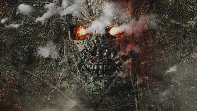 Smoke steam face red eyes free wallpaper - medium preview image