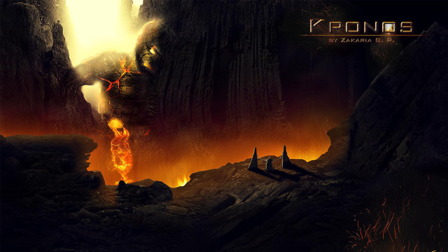 Demonic creature cave lava fire free wallpaper - medium preview image