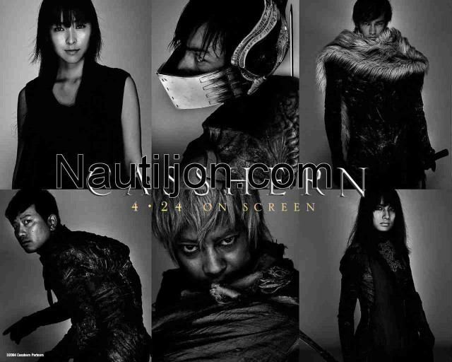 Fashion black white group people free wallpaper - medium preview image