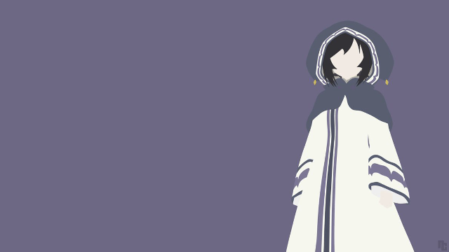 Woman white coat hood black free wallpaper - medium preview image