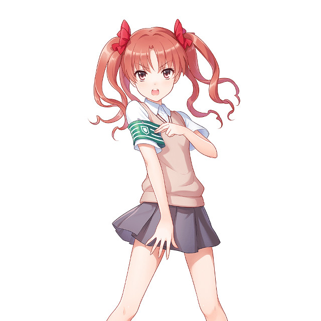 Girl red hair bow hands free wallpaper - medium preview image