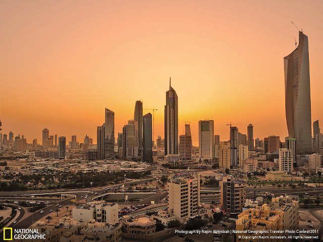 City skyline tall buildings sunset #3 free wallpaper - medium preview image