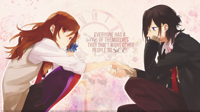 Couple touching hands clock quote free wallpaper - medium preview image