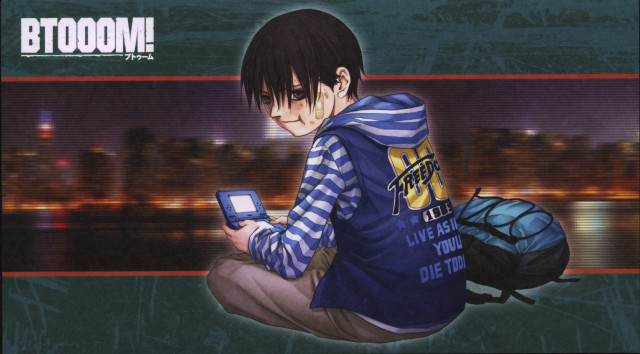 Boy sitting ground cell phone free wallpaper - medium preview image