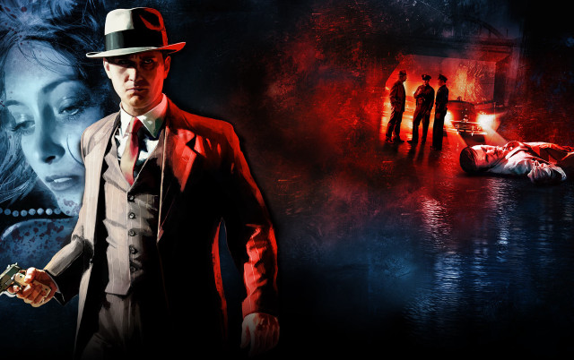 Man suit hat gun painting free wallpaper - medium preview image