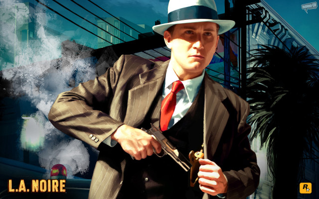 Man suit hat gun cigarette free wallpaper - medium preview image