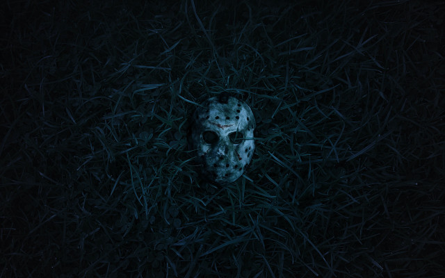 Mask laying grass dark night #2 free wallpaper - medium preview image
