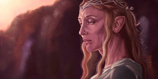 Woman crown leaves sky clouds free wallpaper - medium preview image