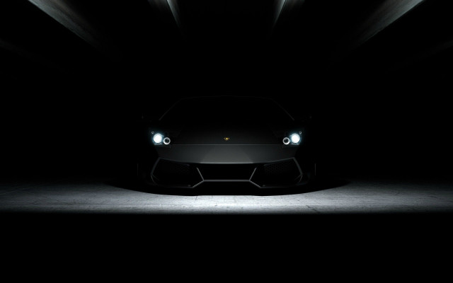 Black sports car dark room #14 free wallpaper - medium preview image