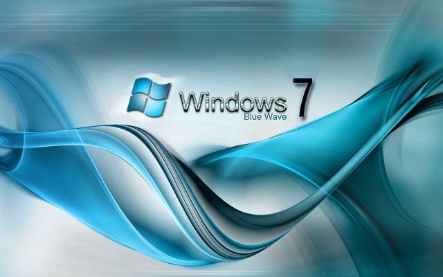 Blue wave windows7 logo windows7 free wallpaper - medium preview image