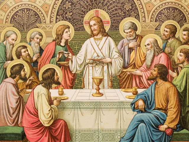 Jesus giving cup group people free wallpaper - medium preview image