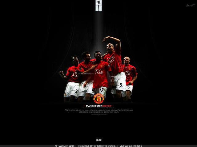 Men red soccer uniforms black free wallpaper - medium preview image