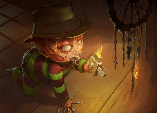 Cartoon character holding candle room free wallpaper - medium preview image