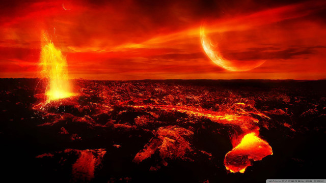Lava two lavas red sky free wallpaper - medium preview image
