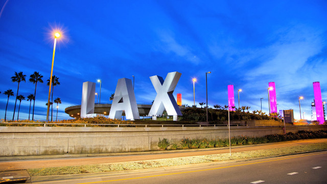 Lax sign building palm trees free wallpaper - medium preview image