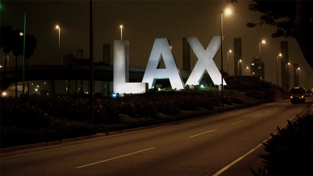 Street sign lax night lights free wallpaper - medium preview image