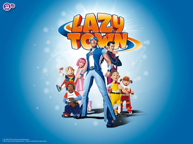 Cartoon character background blue lazy free wallpaper - medium preview image