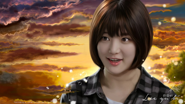 Woman sunset background clouds sky free wallpaper - medium preview image