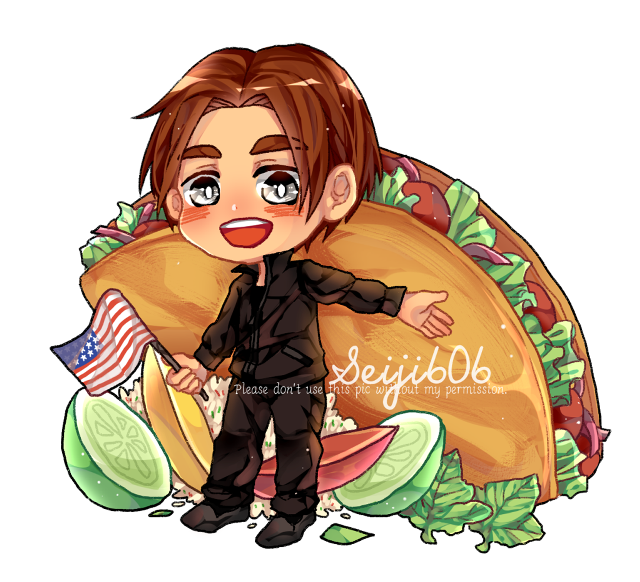 Cartoon character taco flag mexican free wallpaper - medium preview image