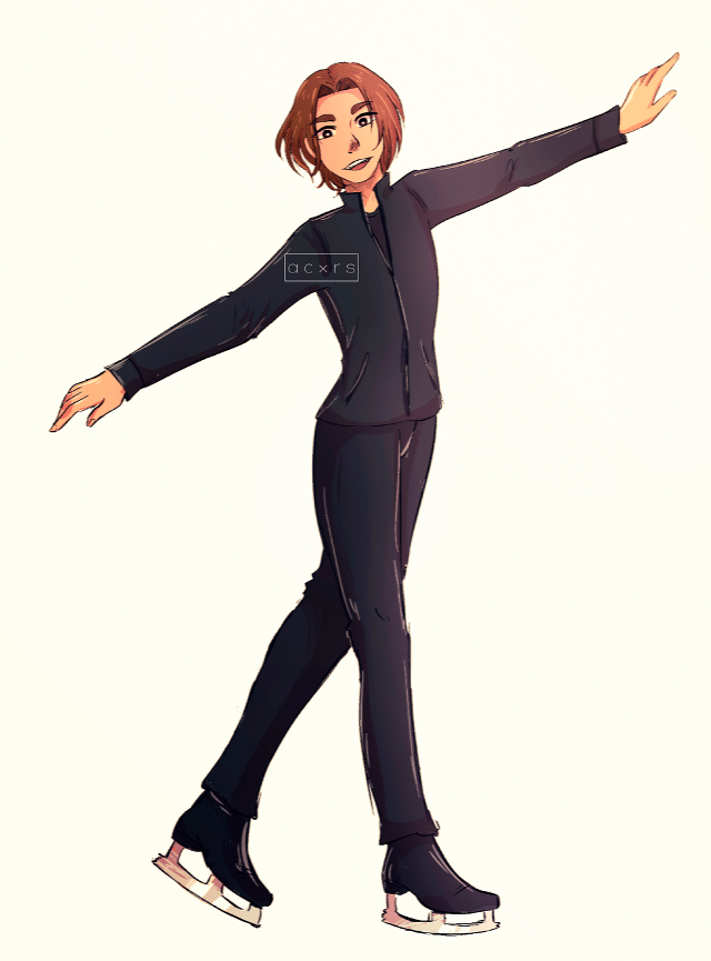 Woman black suit skating white free wallpaper - medium preview image
