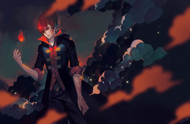 Man red light fire pyrokinesis free wallpaper for desktop - medium preview image