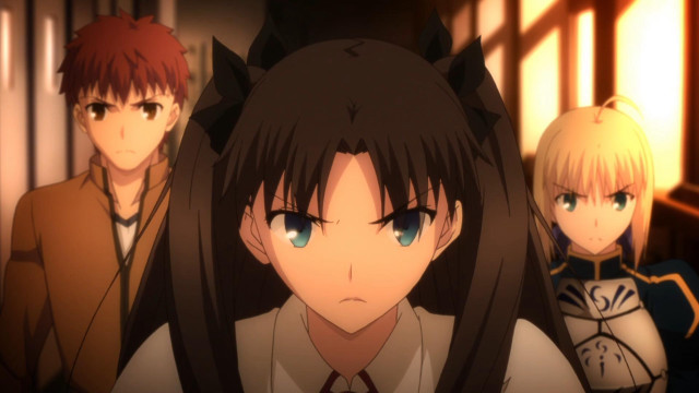 Anime characters hallway looking camera free wallpaper - medium preview image