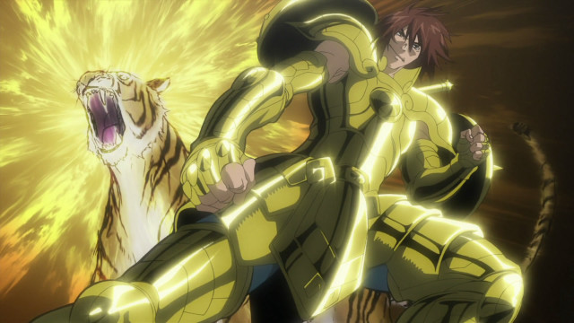 Man yellow tiger suit background free wallpaper - medium preview image