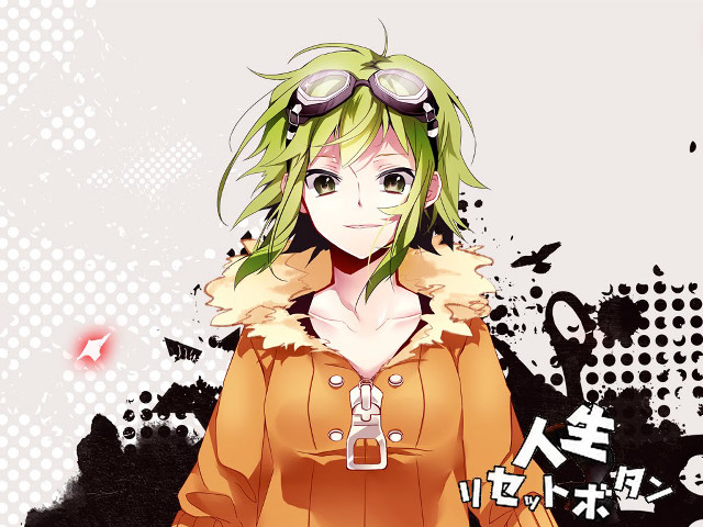 Green hair glasses graffiti portrait free wallpaper - medium preview image