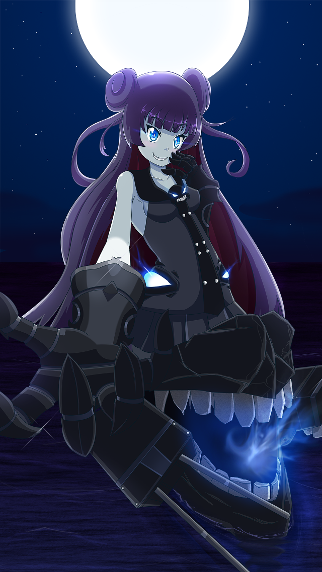 Woman sitting rock water night free wallpaper - medium preview image