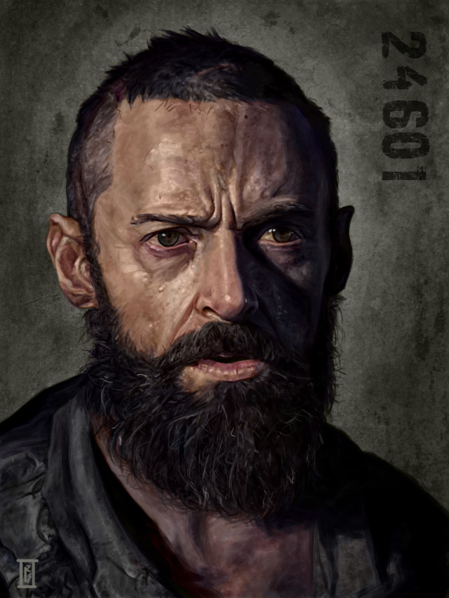 Man beard beardcut painting portrait free wallpaper - medium preview image