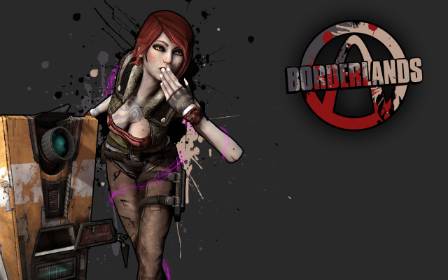 Woman red hair tattoos robot free wallpaper - medium preview image