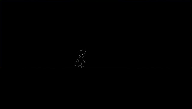 Walking red frame dark minimalism free wallpaper - medium preview image