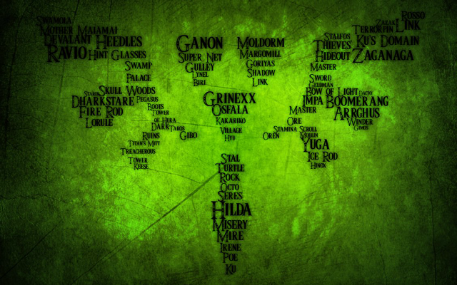 Green wall world map multilingual free wallpaper - medium preview image