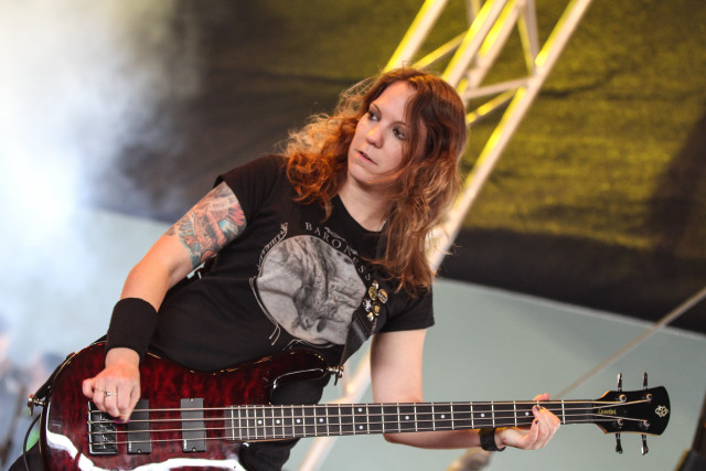 Man long hair bass guitar free wallpaper - medium preview image