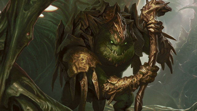 Large green face long arm free wallpaper - medium preview image