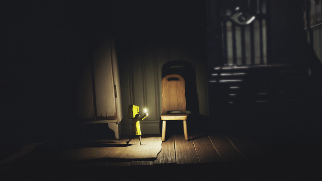 Chair yellow object dark room free wallpaper - medium preview image