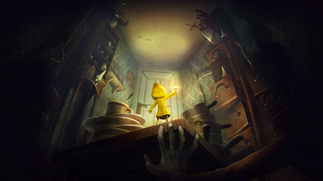Cartoon character dark room flashlight free wallpaper - medium preview image