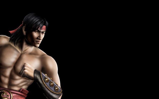 Man red headband black background free wallpaper - medium preview image