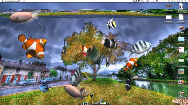 Computer screen fish tree netart free wallpaper - medium preview image