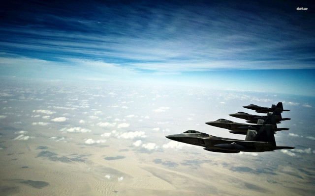 Fighter jets flying blue sky free wallpaper - medium preview image