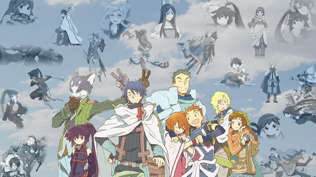 Anime characters sky background clouds #8 free wallpaper - medium preview image