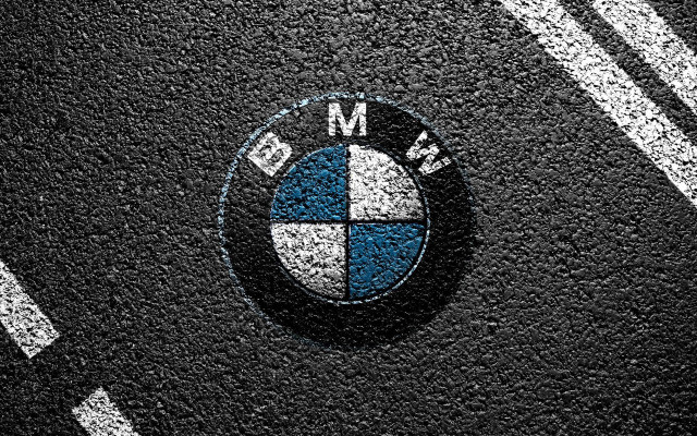 Bmw emblem black surface white free wallpaper - medium preview image