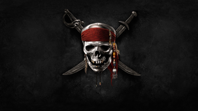 Skull pirate hat swords red free wallpaper - medium preview image